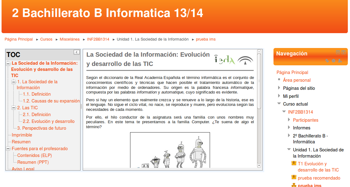 Paquete IMS desplegado