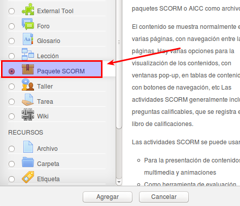 Paquete SCORM